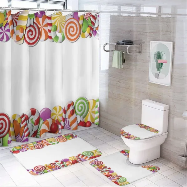 Holiday Snacks Frame on a shower curtain