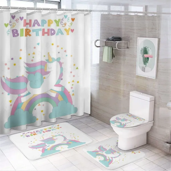 Horse with Rainbow on a shower curtain