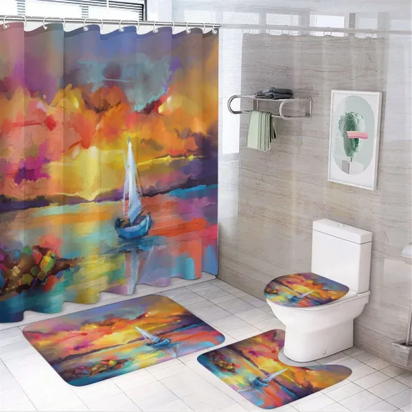 Impressionist Seascape on a shower curtain