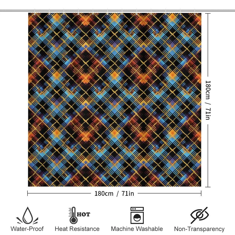 Modern Geometric Tartan — Detail 2