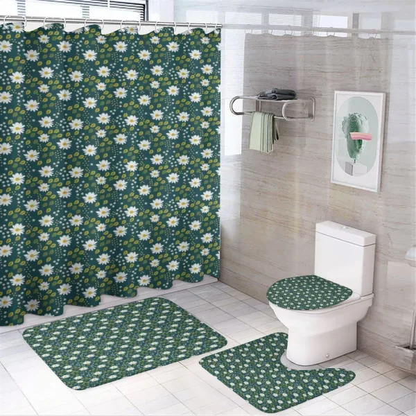 Natural Style Ornament on a shower curtain