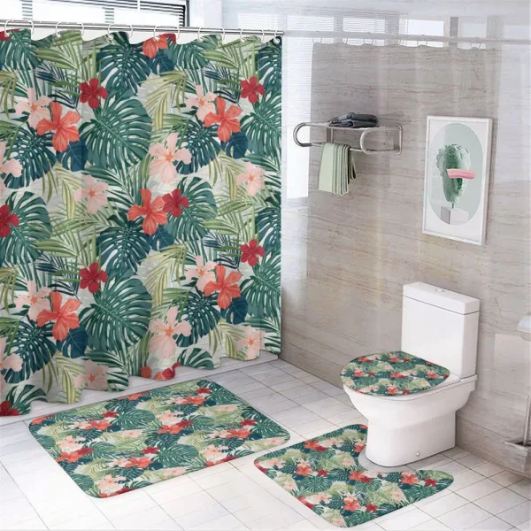 Nature Crepe Ginger Flower on a shower curtain
