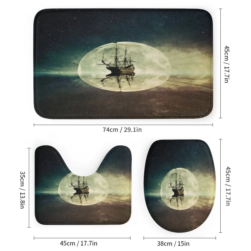 Old Ship Sea Moonlight — Detail 1