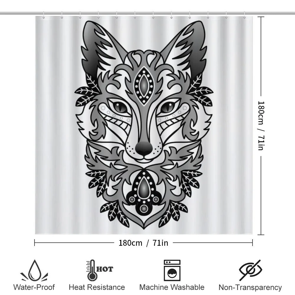 Ornamental Fox Face Curves — Detail 2