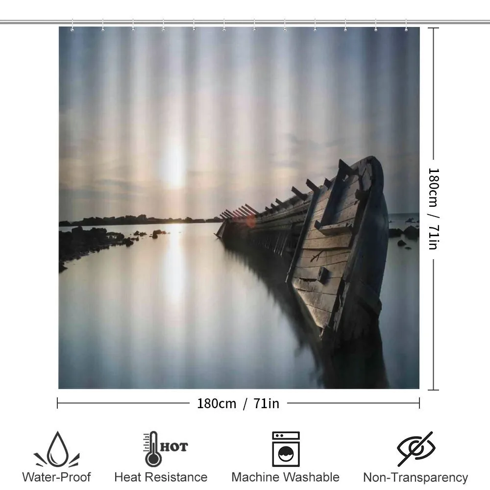 Sinking Boat Sunset — Detail 2