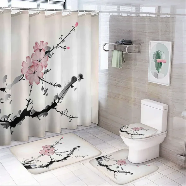 Watercolor Art on a shower curtain