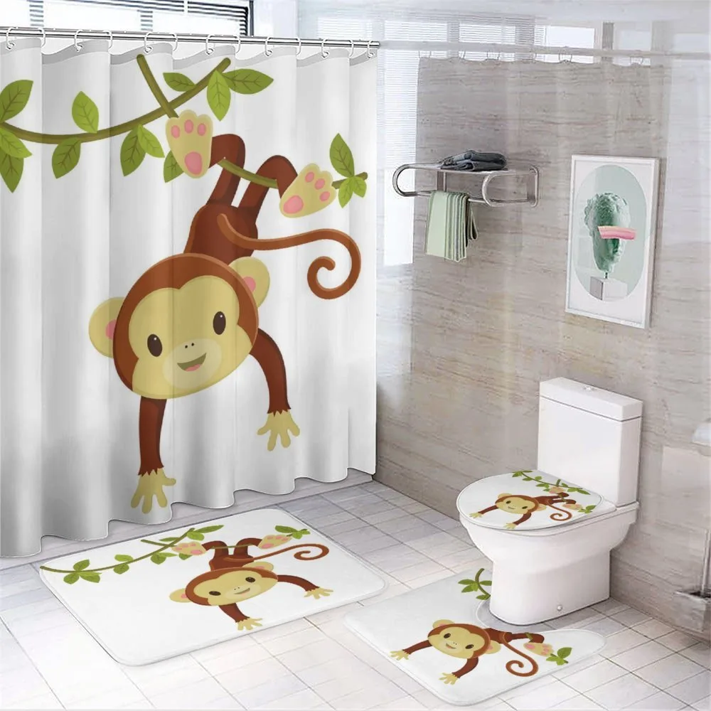 Cartoon Monkey on Liana — Your design