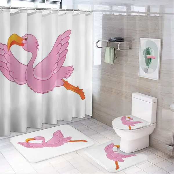 Exotic Flamingo on a shower curtain