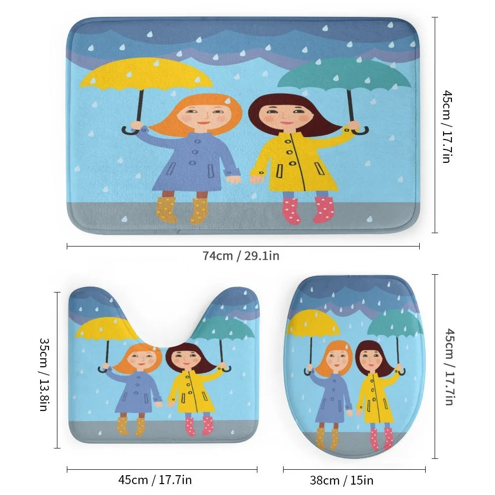 Girls Under the Rain — Detail 1