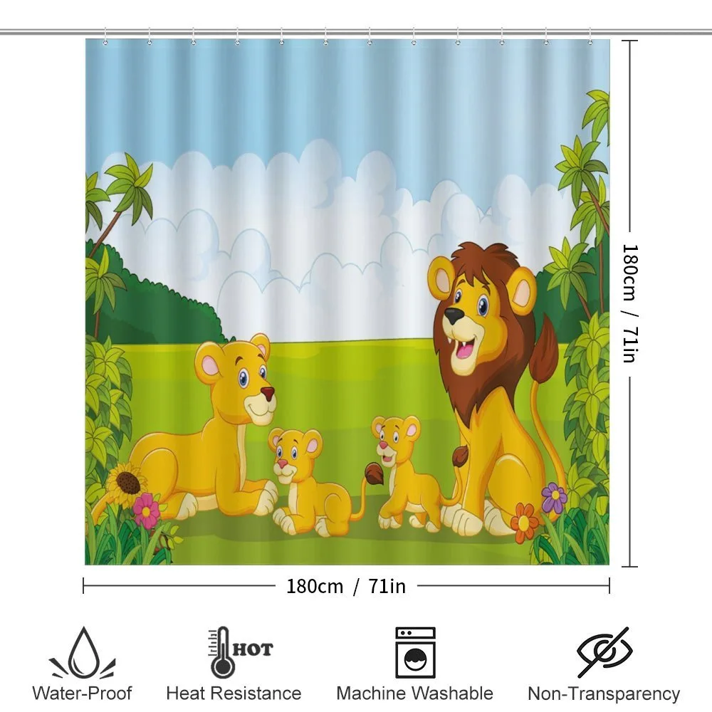 Lion Family in Forest — Detail 2