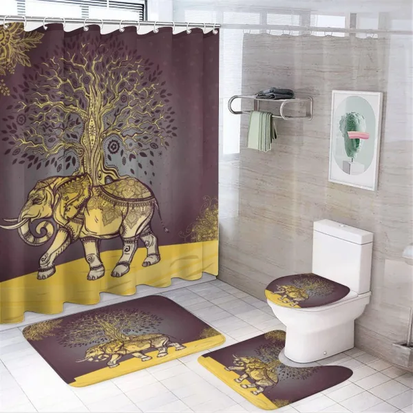 Nature on a shower curtain