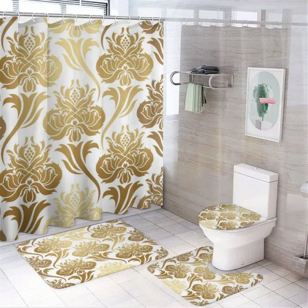 Ombre Abstract Floral on a shower curtain