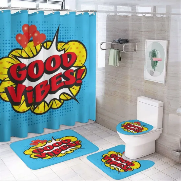 Pop Speech Bubble on a shower curtain