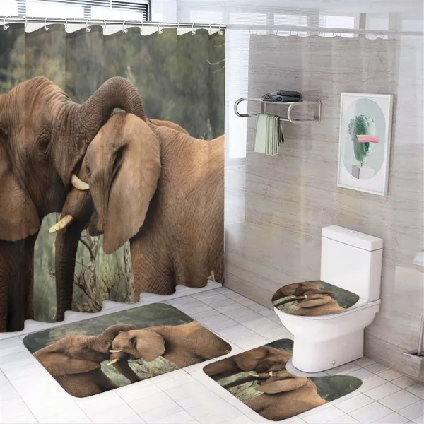 Safari Animals Savanna on a shower curtain
