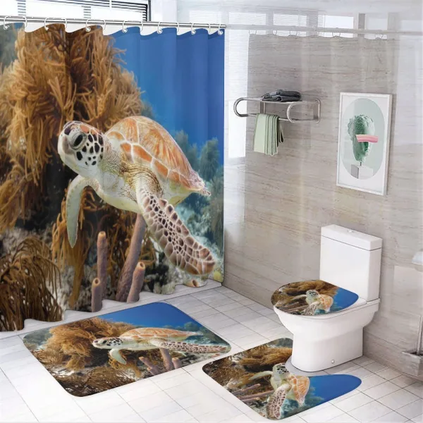 Tropic Waters Coral Reef on a shower curtain