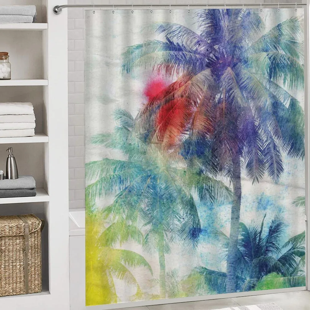 Watercolor Palm Retro — Detail 4