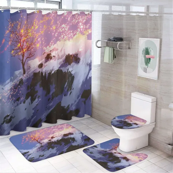 Winter Valley on a shower curtain