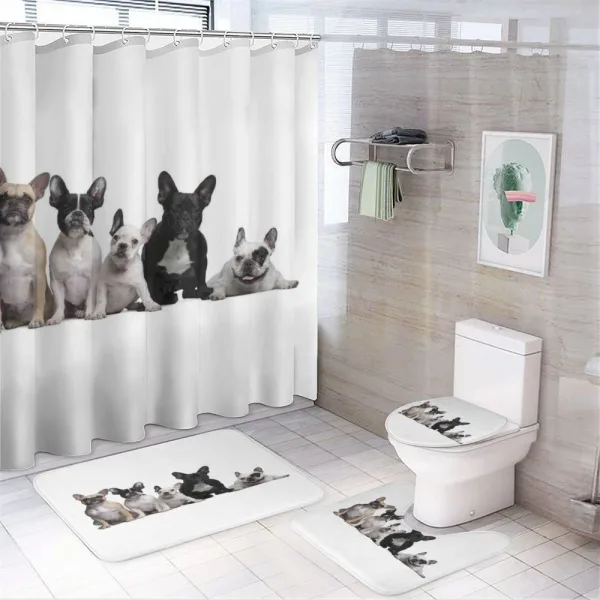 Young Doggies Photo on a shower curtain