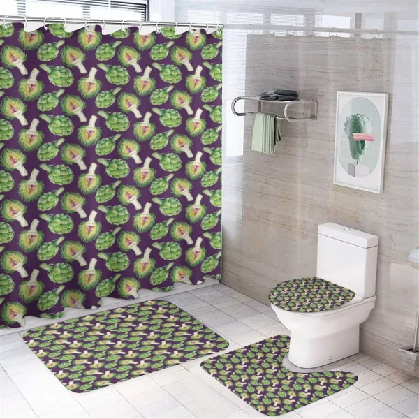 Artichokes Purple on a shower curtain