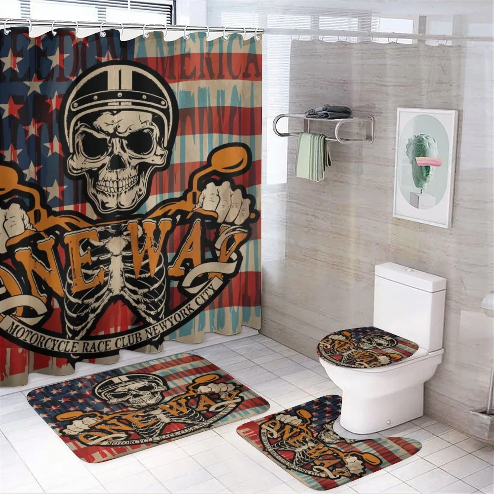 Biker Skull American Flag — Your design