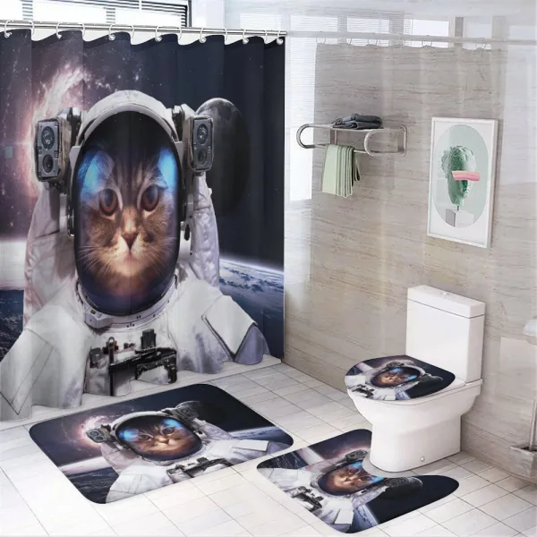 Cosmos Cluster Zodiac on a shower curtain