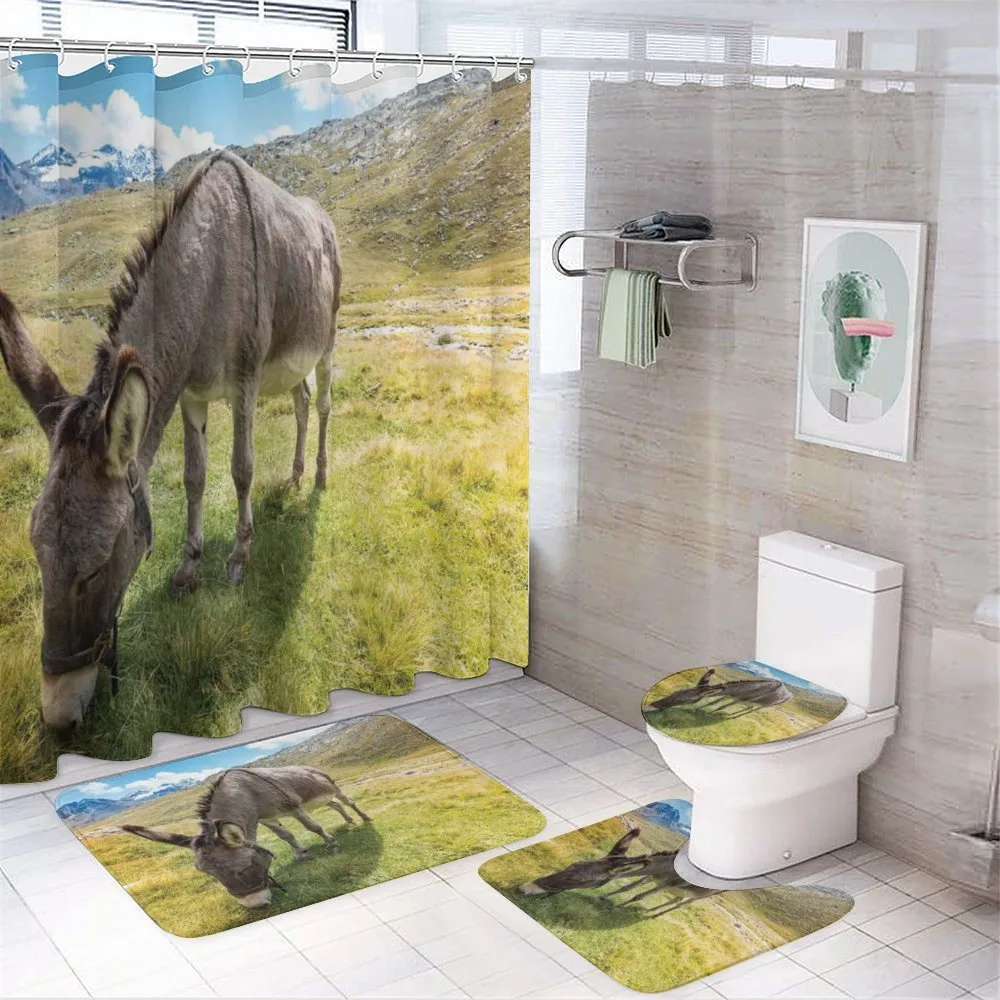 Donkey Eating Grass Mountain — Your design