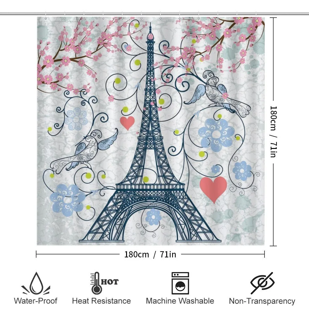 Eiffel Swirling Flowers Heart — Detail 2