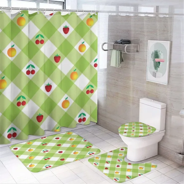 Fresh Berry Oranges on a shower curtain