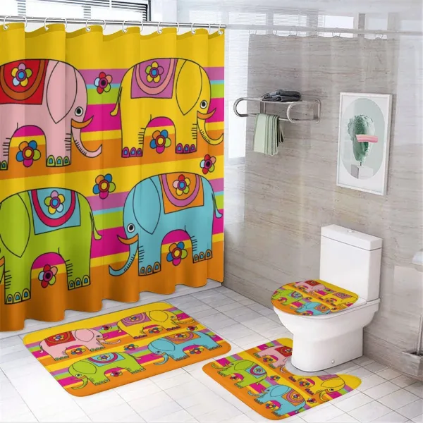 Funky Floral on a shower curtain
