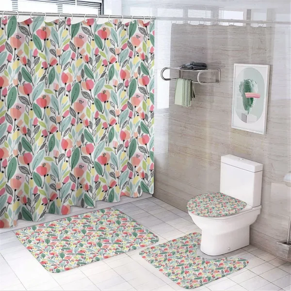 Hand Drawn Style Poppies on a shower curtain