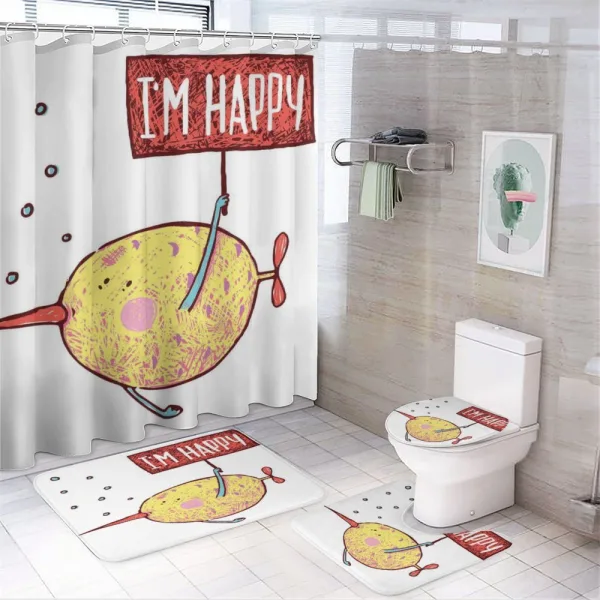 Humor Cartoon Fish Baby on a shower curtain