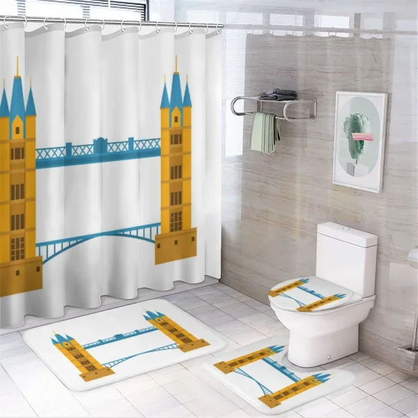 Landscape Travel Theme on a shower curtain