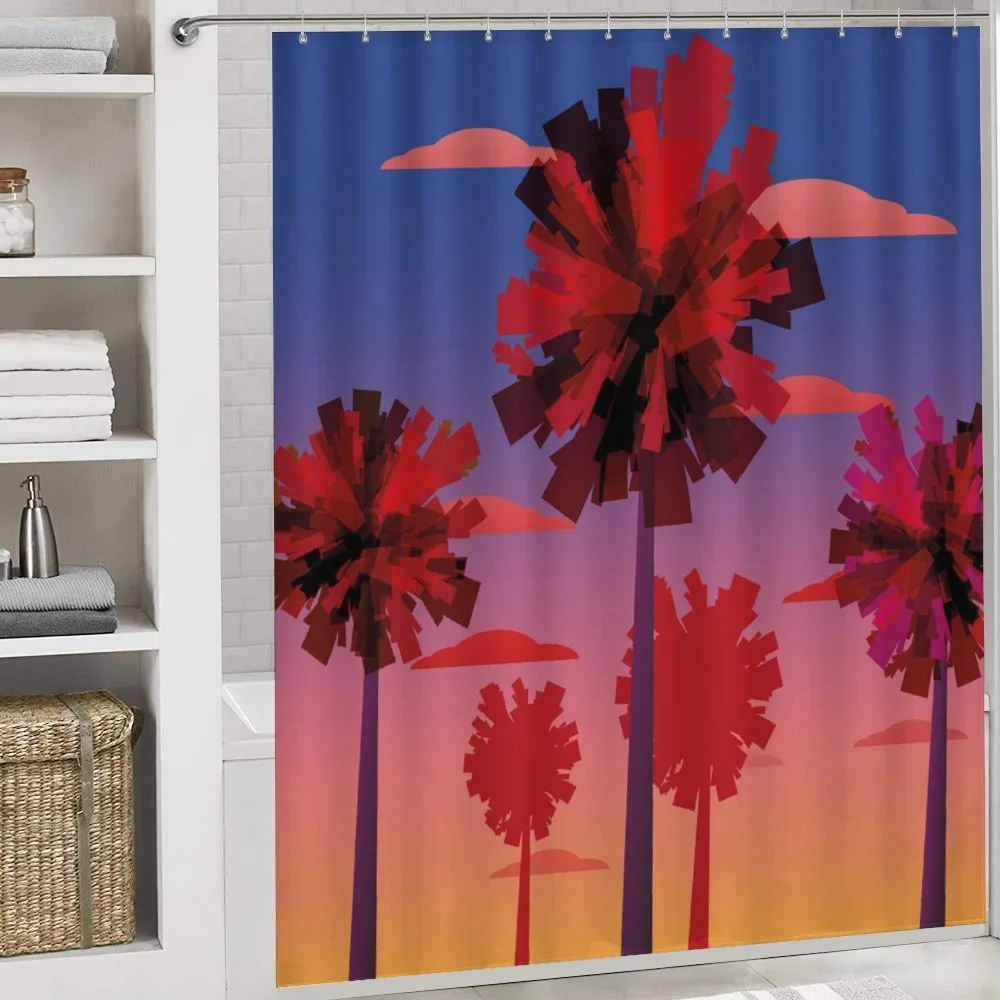 Modern Sunset Tropic Trees — Detail 4