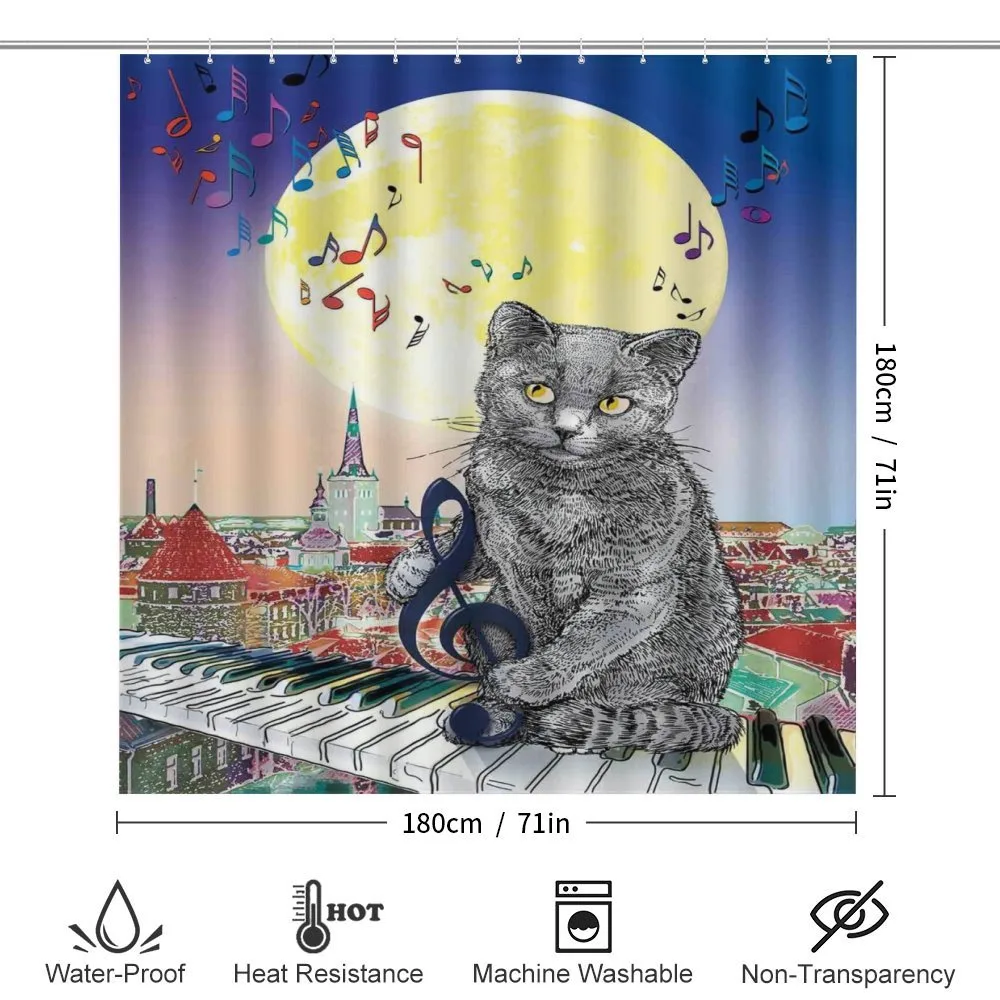 Musical Notes Cat — Detail 2
