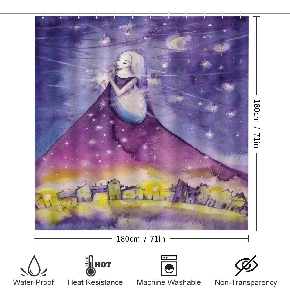 Night Stars Angel in Sky — Detail 2