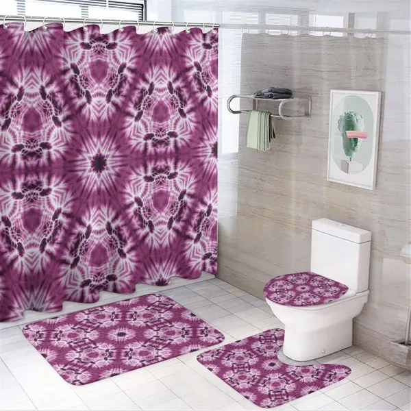 Oriental Violet on a shower curtain