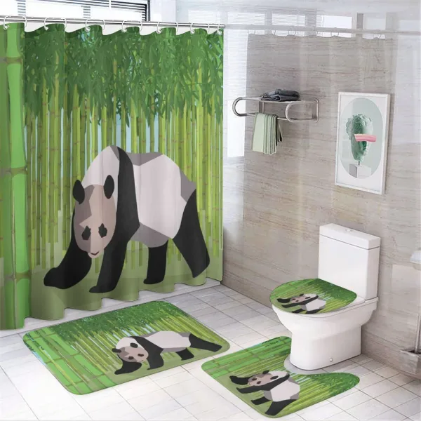 Panda Bamboo on a shower curtain
