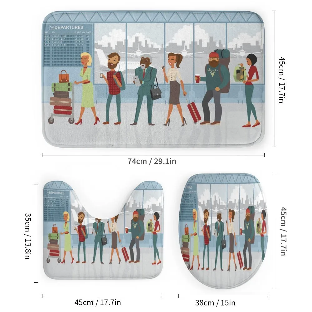 People at Line with Luggage — Detail 1