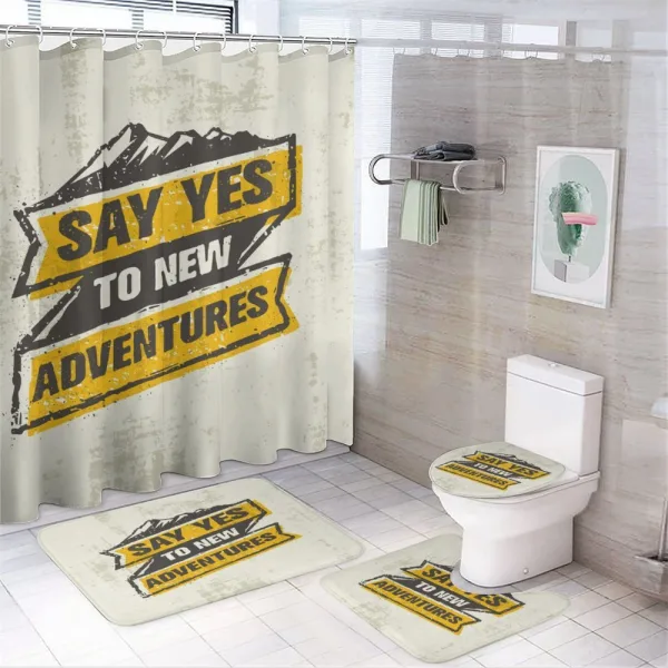 Retro Grungy Sketch on a shower curtain