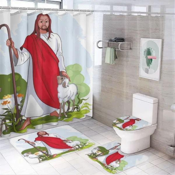 Shepherd Grass Trees on a shower curtain