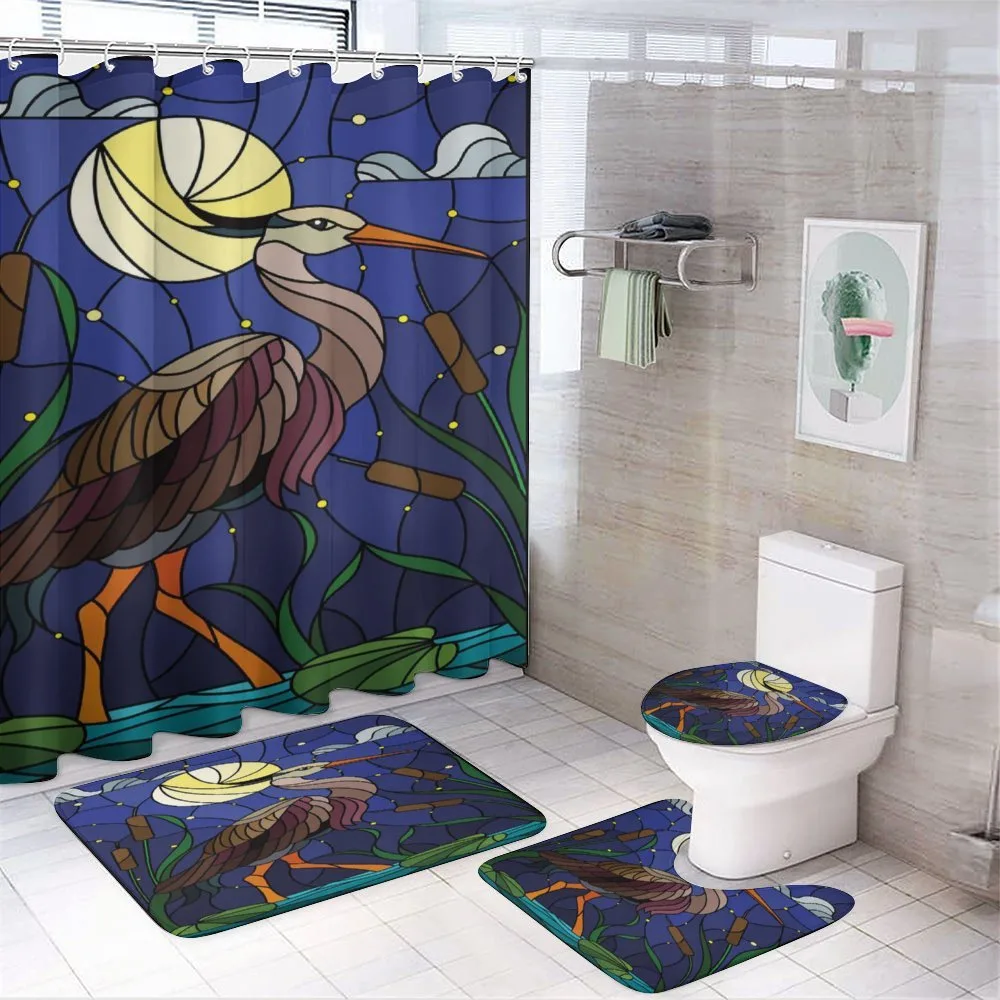 Stain Glass Brown Tone Heron — Your design