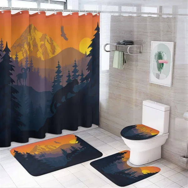 Wild Nature Landscape Art on a shower curtain