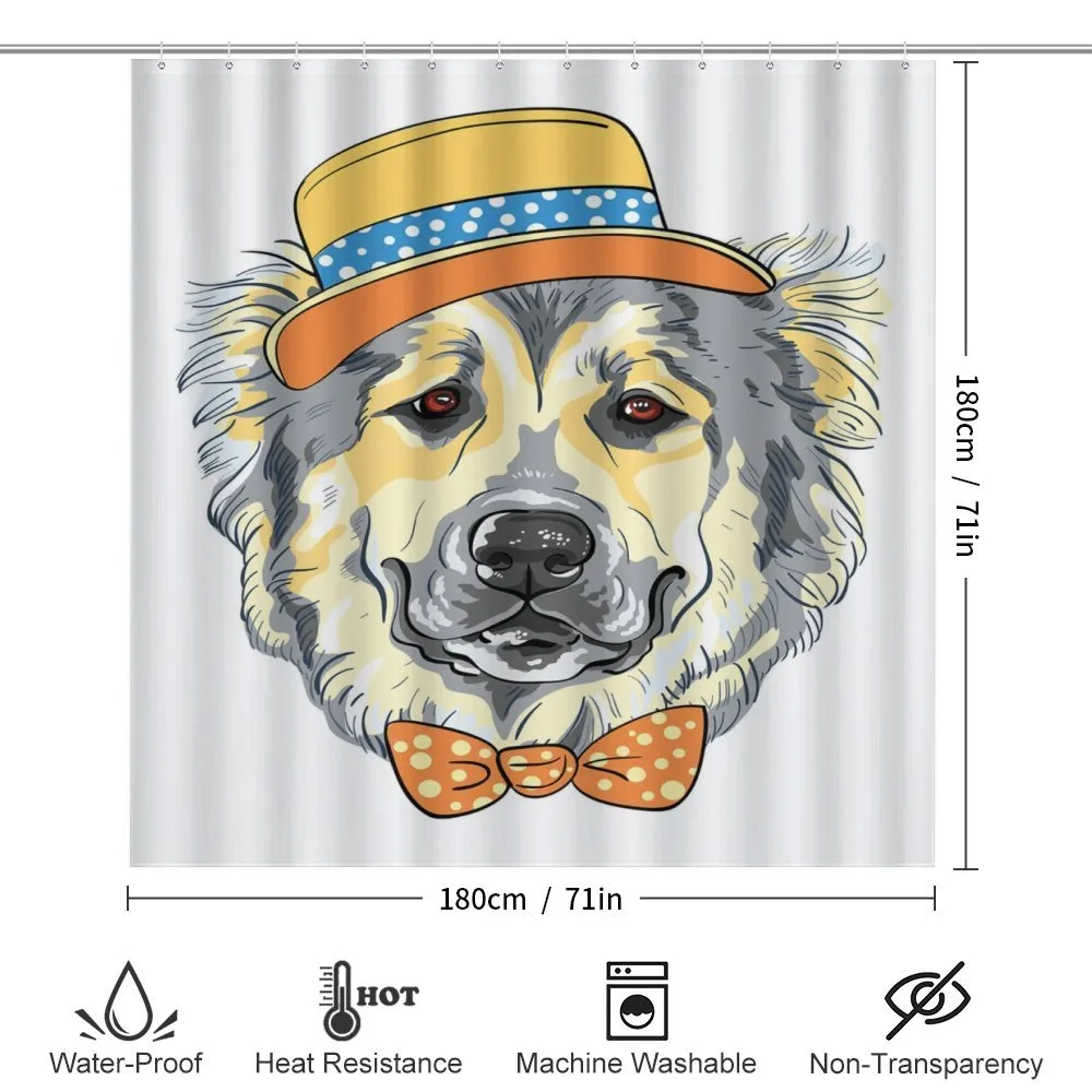 Cartoon Dog in Hat Bow — Detail 2