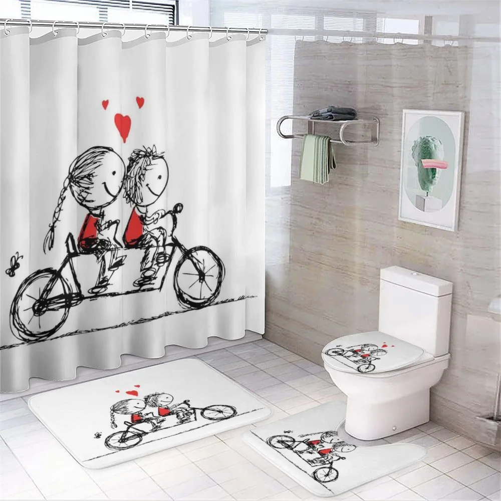 Couple Cycling Together — Your design