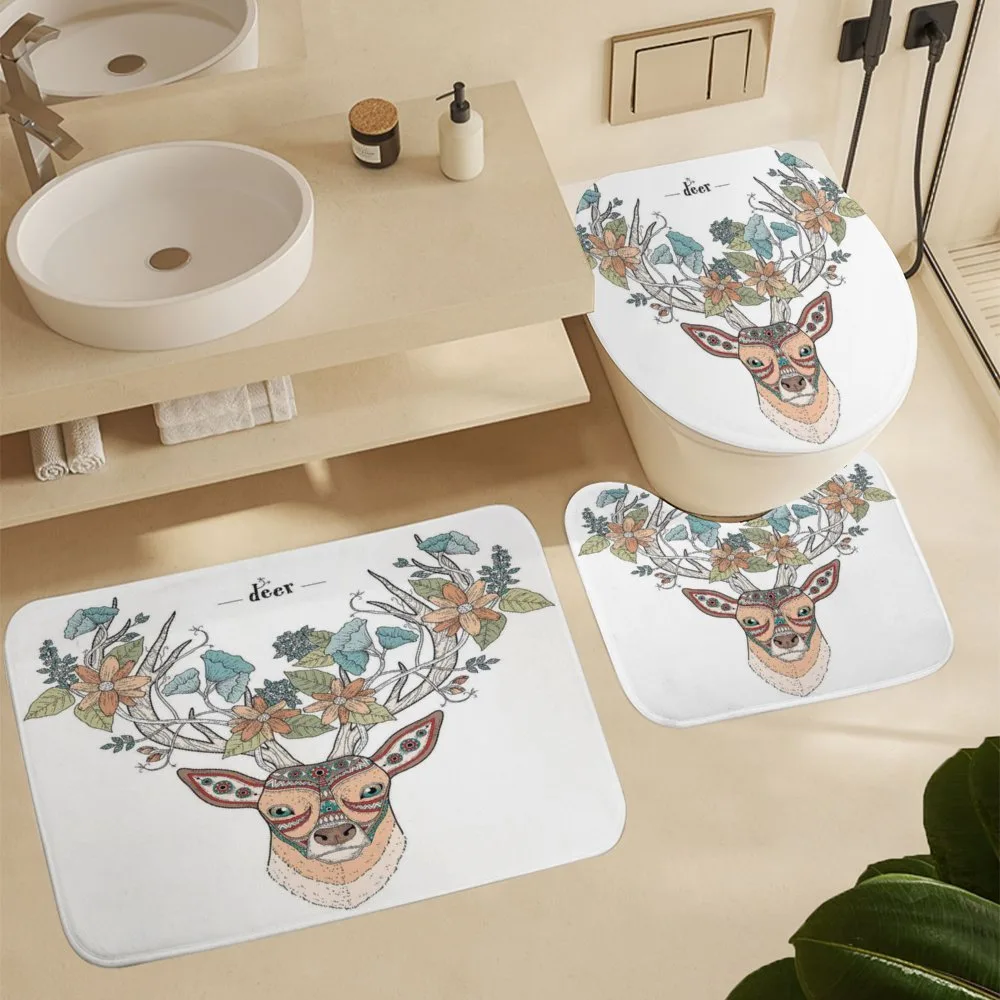 Deer Head Floral Ethnic — Detail 5