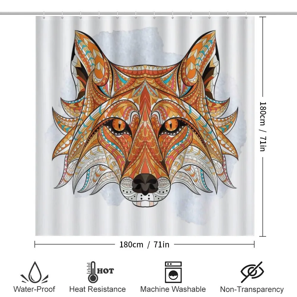 Geometric Fox Portrait — Detail 2