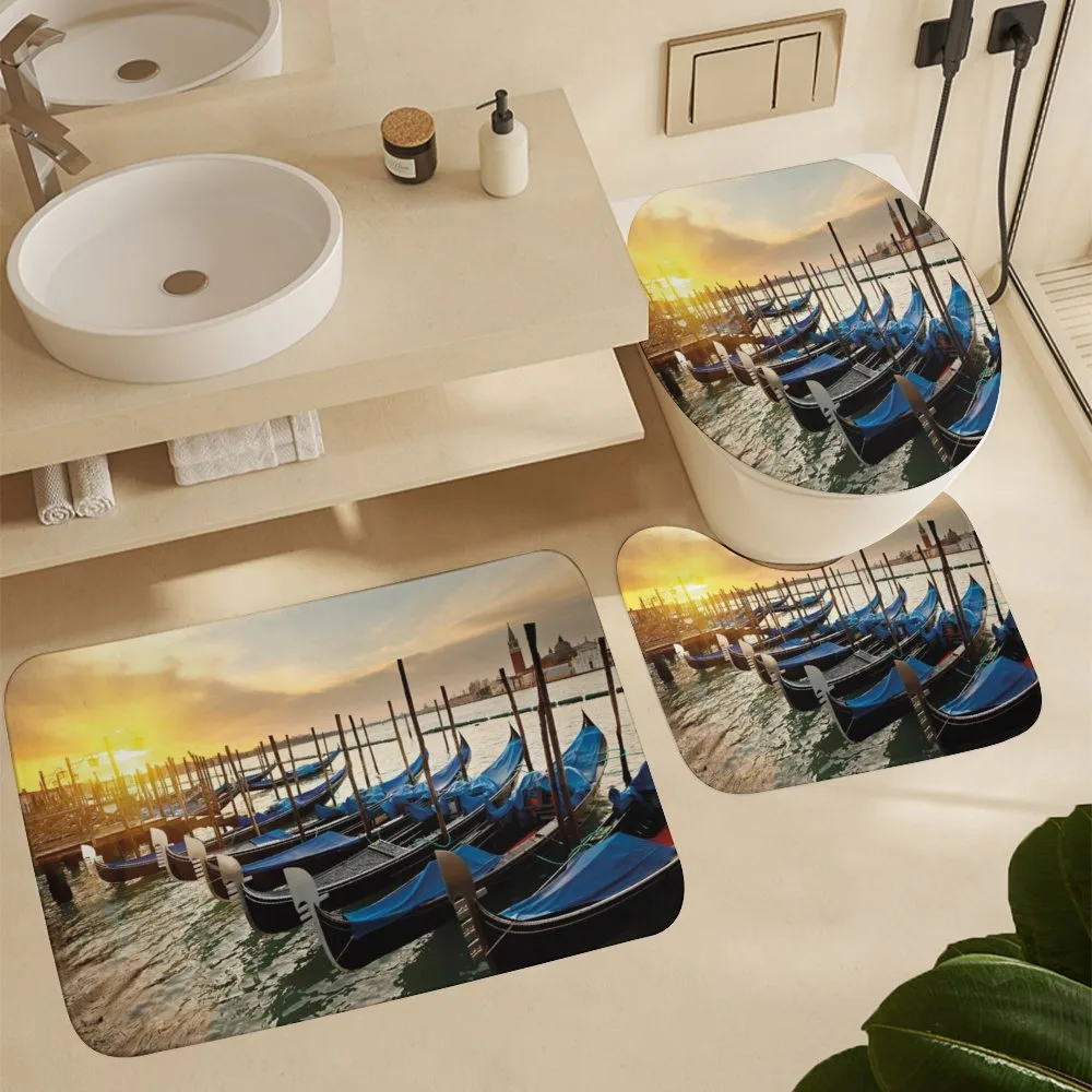 Gondolas Line on Water — Detail 5