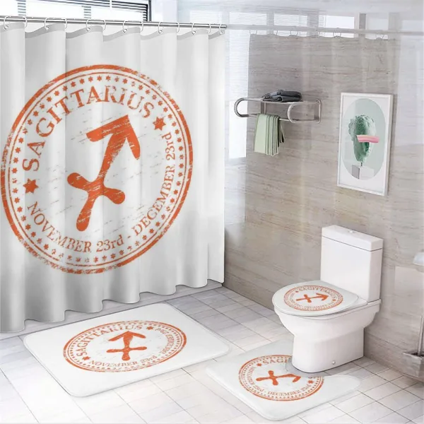 Grunge Zodiac on a shower curtain