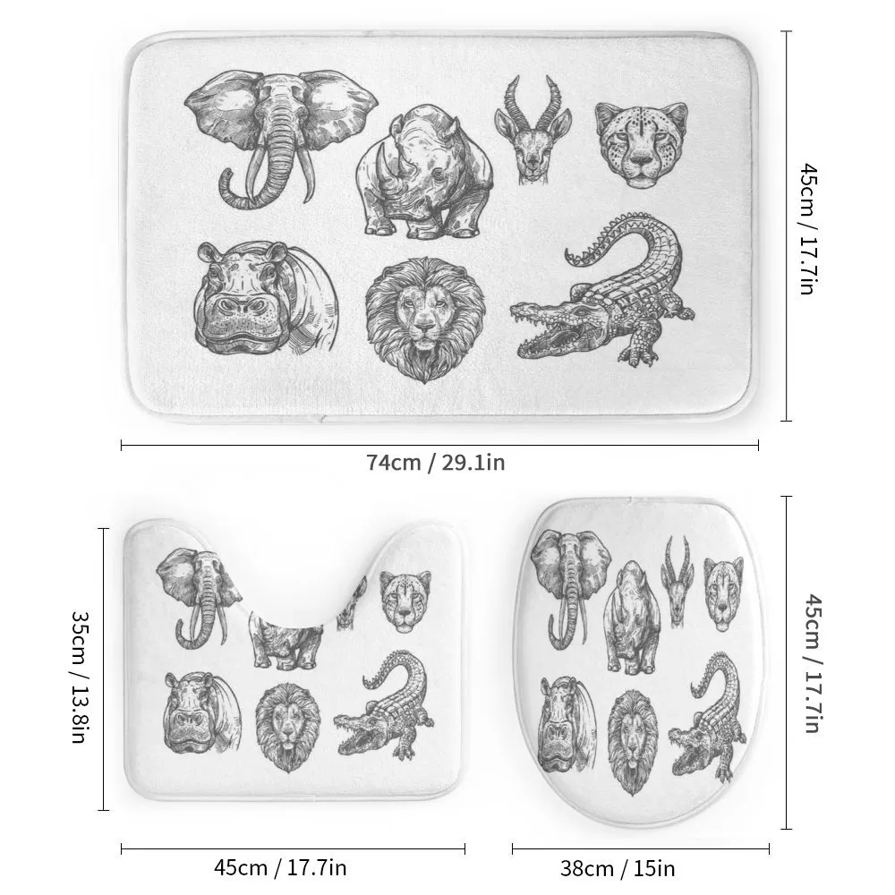 Hand-Drawn Zoo Animals — Detail 1