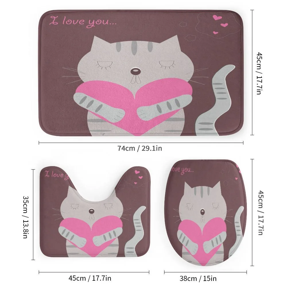 Loving Cat and Heart — Detail 1